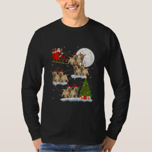 Camiseta Papais noeis de Árvore de Iluminação Xmas que A