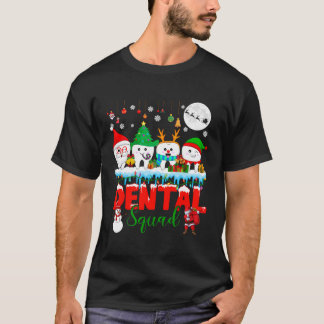 Camiseta Papais noeis de Árvore de Natal de Esquadrão Denta