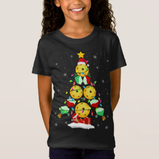 Camiseta Papais noeis de Árvore de Natal Pickleball X-mas L