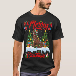 Camiseta Papais noeis de Árvore do Xmas - Natal do Cachorro