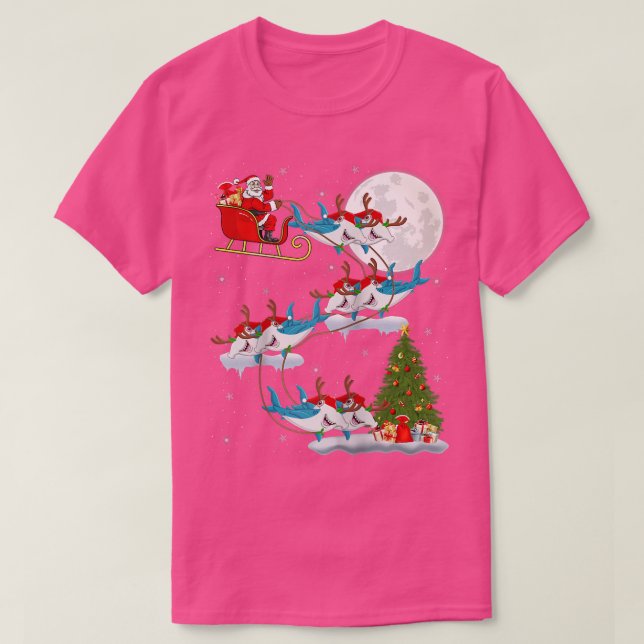 Camiseta Papais noeis de árvores de iluminação do Xmas com  (Frente do Design)