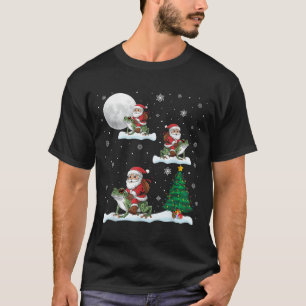 Camiseta Papais noeis De Árvores De Iluminação Xmas Que And