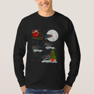 Camiseta Papais noeis de árvores de iluminação Xmas que mon