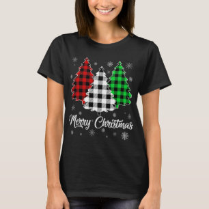 Camiseta Papais noeis de Árvores de Natal Impressão de Buff