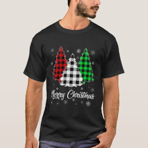 Camiseta Papais noeis de Árvores de Natal Impressão de Buff
