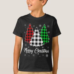 Camiseta Papais noeis de Árvores de Natal Impressão de Buff