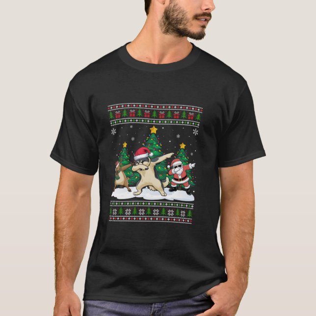 Camiseta Papais noeis de banho Reindeer Alaskan Klee Kai Do (Frente)