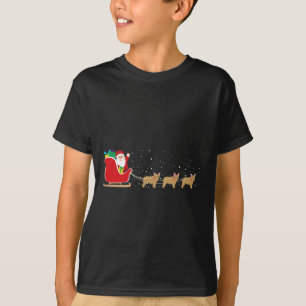 Camiseta Papais noeis de Buldogue no Natal - Diversão do Bu