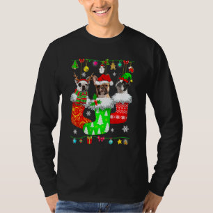 Camiseta Papais noeis de Bulldog Franceses de Natal Meias C