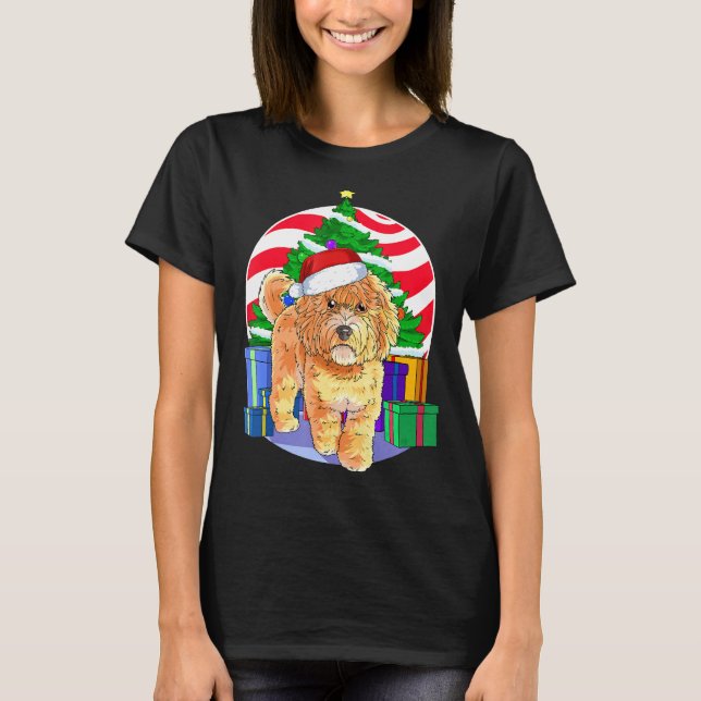 Camiseta Papais noeis de Cachorro Australianos Labradoodle  (Frente)