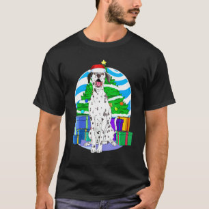 Camiseta Papais noeis de Cachorro Dalmáticos Decência da Ár