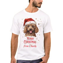 Papais noeis de cachorro personalizado Feliz Natal
