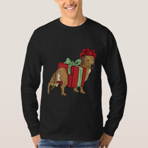 Camiseta Papais noeis de Cães de Natal Dachshund Xmas