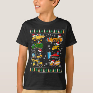 Camiseta Papais noeis De Caminhão De Escavador Para Constru