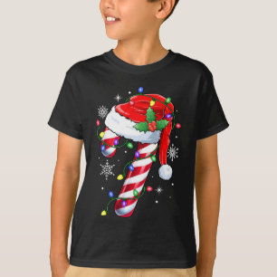 Camiseta Papais noeis de Candy Cane Natal Xmas