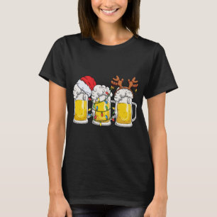 Camiseta Papais noeis de caneca de Natal Reincervejas Luzes
