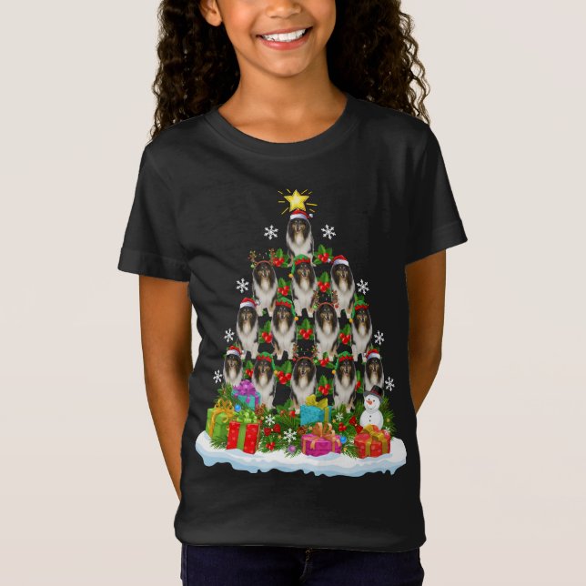 Camiseta Papais noeis de Combate à Iluminação Xmas em Colli (Frente)