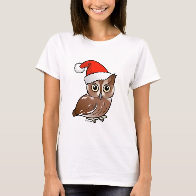 Camiseta Papais noeis de Coruja de Ecrã Oriental (Frente)