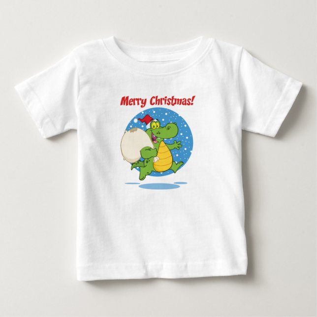Camiseta Papais noeis de Crocodilo Feliz de Natal | Feriado (Frente)