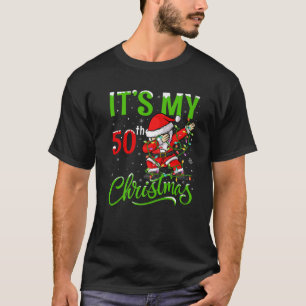Camiseta Papais noeis de Dabbing de Iluminação Xmas É o