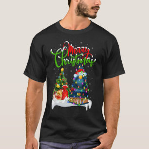 Camiseta Papais noeis de decoração de Natal do comboio trei