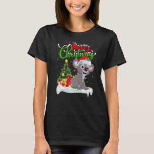 Camiseta Papais noeis de decoração de Natal Koala Natal