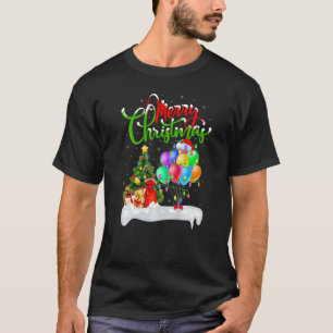Camiseta Papais noeis de Decoração de Xmas Balões Natal