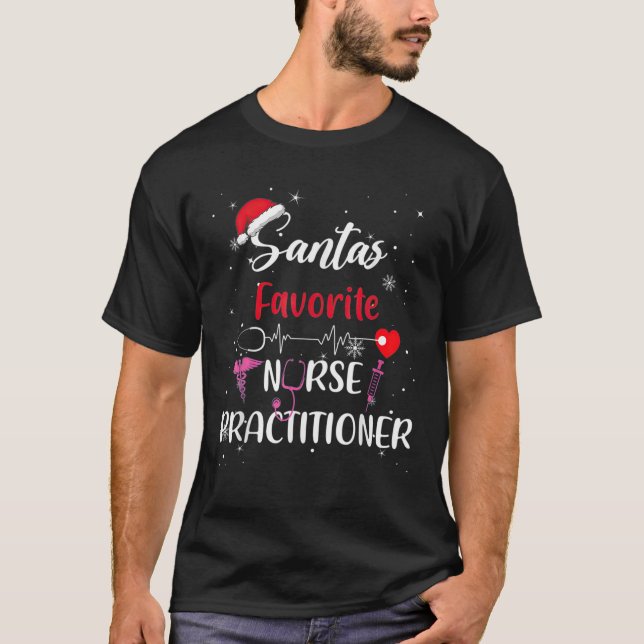 Camiseta Papais noeis de Enfermeira Favorita no Natal (Frente)