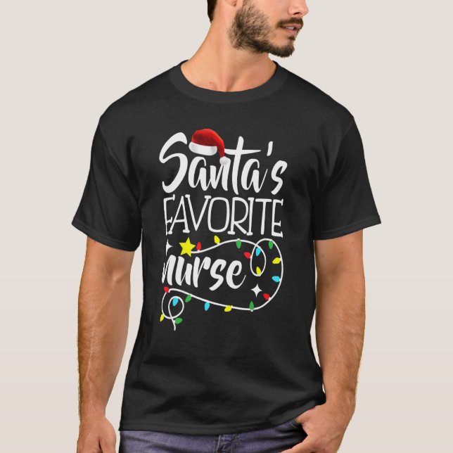 Camiseta Papais noeis de Enfermeira Favorita Papais noeis d (Frente)
