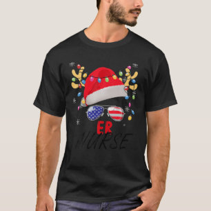 Camiseta Papais noeis de Enfermeira Mensagem à Família Bun 