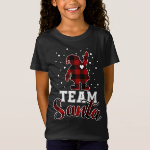 Camiseta Papais noeis de Equipe Buffalo Xadrez de Natal Cor