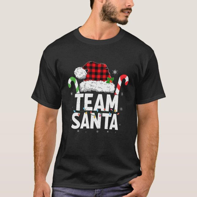Camiseta Papais noeis de Equipe Correspondência Familiar de (Frente)