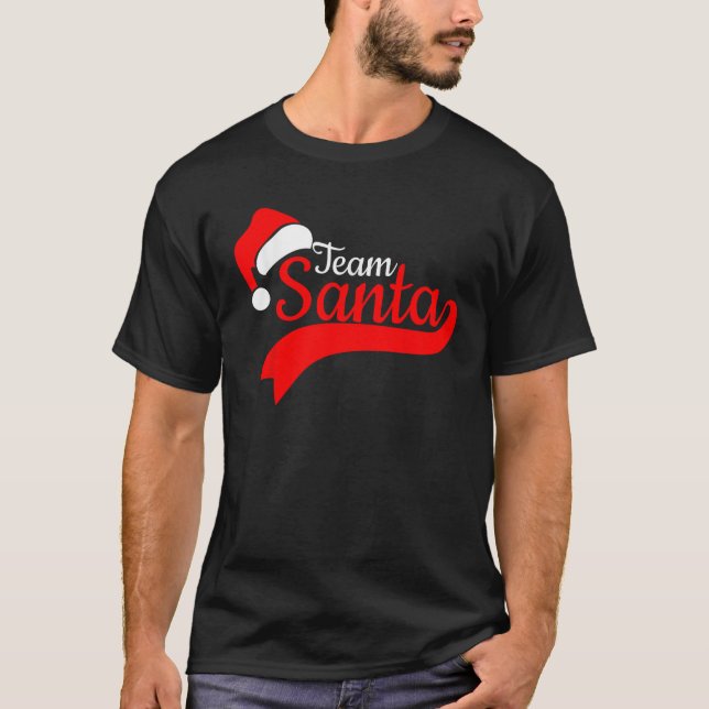 Camiseta Papais noeis de Equipe Família de Esquadrão de Nat (Frente)