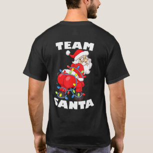 Camiseta Papais noeis De Equipe Luzes De Árvore De Natal Cl