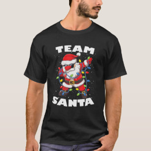 Camiseta Papais noeis de Equipe Luzes de Árvore de Natal P