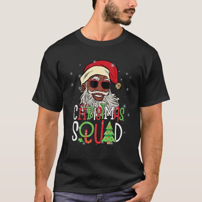 Camiseta Papais noeis de esquadra de Natal Papais noeis afr (Frente)