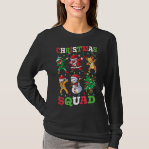 Camiseta Papais noeis De Esquadrão De Natal Dabbing Elf Fam