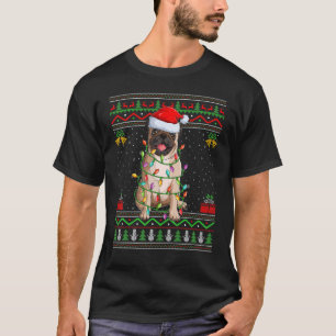 Camiseta Papais noeis de estilo doce de xmas Pug Dog Natal
