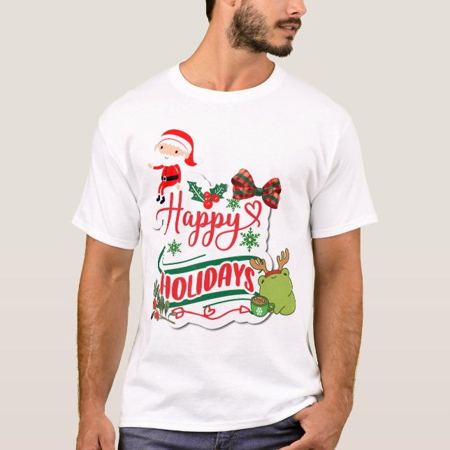 Camiseta Papais noeis de Férias Felizes e Kero (Frente)