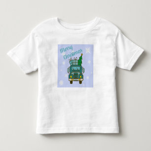 Camiseta Papais noeis de frente de caminhão Feliz Natal