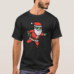 Camiseta Papais noeis de Futebol Americano de Natal Engraça