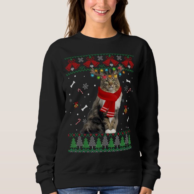 Camiseta Papais noeis De Gatinhos Feios De Natal (Frente)