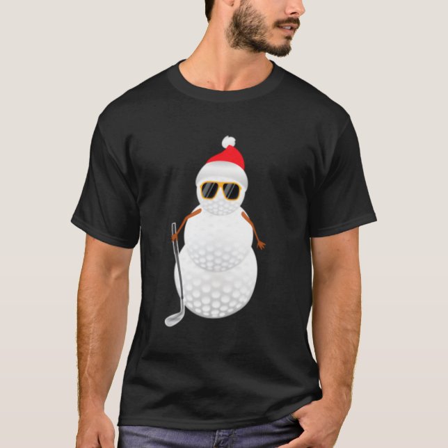 Camiseta Papais noeis de Golfe de Golfe na Neve (Frente)
