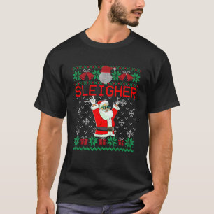 Camiseta Papais noeis de granizo de música pesada e elegant
