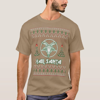 Camiseta Papais noeis de granizo Feliz Natal Doce Engraçado