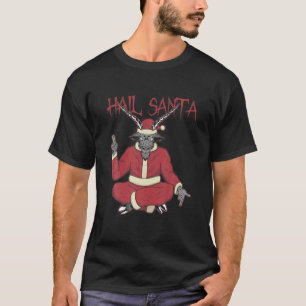 Camiseta Papais noeis de granizo Satã de metal doce de Nat