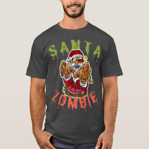 Camiseta Papais noeis de Halloween Zombie, Natal horroroso,