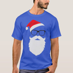 Camiseta Papais noeis de hipster frente com os óculos de ba