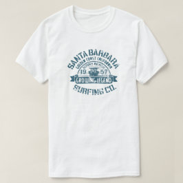 Camiseta Papais noeis de homens Barbara Surfing Co, | Retro