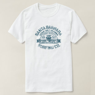 Camiseta Papais noeis de homens Barbara Surfing Co,   Retro